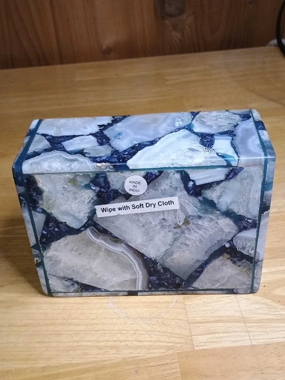 Blue Agate Decorative Trinket/Jewelry Box